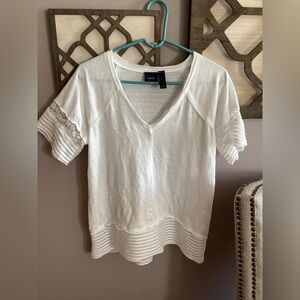 Daytrip White Lace Sleeve Top